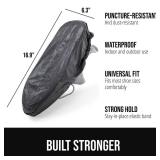 GORILLA GUARD Shoe Covers Disposable, Pack of 100 (50 Pairs) Waterproof Ankle Booties, Puncture Resistant Accessories for Work, Safety Boot Cover for Indoors and Outdoors, Secure Universal Fit, Black