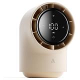 Aecooly Touch Control Desk Chic 01 Lite Fan, 100 Speeds Quiet Digital Display Small Table Fan, 4000mAh Battery Powered Desktop Fan for Bedroom, Bedside, Office, Travel -Beige