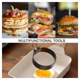 6 Packs Egg Ring, Egg Rings For Frying Eggs, There Are Circles, Squares, And Hearts Egg Circles For Frying Eggs, Egg Molds That Can Be Used For Breakfast Sandwiches