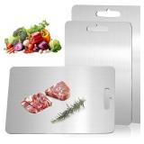 Katuchef Titanium Cutting Board,2026 New 100% Pure Titanium Cutting Boards for Kitchen,Titan Cut Pro Non toxic Doubld-Side Durable Chopping Boards, Easy to Clean and Store(2PCS-M+L)