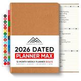 Dated, 2026 Planner, 8.5" x 11" - The Productivity Planner to Achieve Your 2026 Goals - Planner 2026-2027 by PRODUCTIVITY STORE (A4, BROWN)