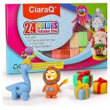 CiaraQ 24 Colors Small Block Polymer Clay Starter kit, Oven Bake Clay, CPSC Conformed Non-Toxic Molding DIY Clay, Great for Kids, Beginners
