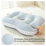 Ear Piercing Pillow for Side Sleeping,Cool Piercing Pillow for Side Sleepers,Flat Pillows For Sleeping,Ear Hole Pillow,Donut Pillow for Ear,Ear Pillows with Holes for Ear Pain,Earring Pillow