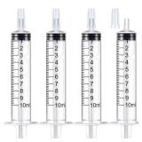 10ml Syringe with Cap,10ml Syringe Without Needle for Liquids,12 Pack Sterile Packaged