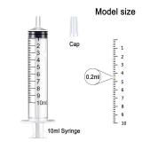 10ml Syringe with Cap,10ml Syringe Without Needle for Liquids,12 Pack Sterile Packaged