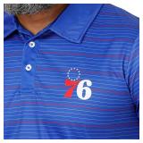 FOCO NBA Mens NBA Team Logo Polo Short Sleeve Polyester Shirt. XL Philadelphia 76ers