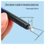 Lot of 2, Black Pen Ink Cartridge Fountain Pen Cartridges Refillable Fountain Pen Cartridge, 2.6 mm Bore Diameter (No Erasable Black)