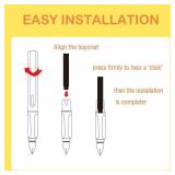 Lot of 2, Black Pen Ink Cartridge Fountain Pen Cartridges Refillable Fountain Pen Cartridge, 2.6 mm Bore Diameter (No Erasable Black)