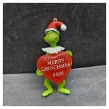 2025 Christmas Hanging Ornaments, Cute 3D Resin Christmas Tree Decorations for Outdoor Indoor Accessories, Festive Gift for Kids Friends Neighbors (Green)