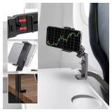 Airplane Phone Holder - 2 Pack Foldable Phone Stand, 360  Rotation Plane Cellphone Holder, Portable Smartphone Mount for Plane/Desk/Home, Airplane Travel Accessories