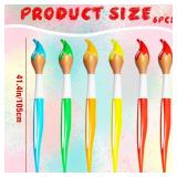 6 Pcs 41.4 Inch Giant Inflatable Paint Brush Large Blow up Paintbrushes Colored Inflatable Paintbrushes Art Paint Brushes Balloon Prop Kit for School Classroom Events and Birthday Party Decorations