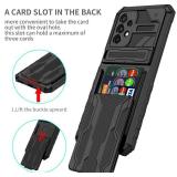 Case for Galaxy A23 4G/for Samsung A23 5G/for Galaxy M23 5G SM-A236U Wallet Case with Detachable Card Holder, Stand Rugged Shockproof Protective Phone Cover for Samsung Galaxy A23 Black