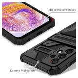 Case for Galaxy A23 4G/for Samsung A23 5G/for Galaxy M23 5G SM-A236U Wallet Case with Detachable Card Holder, Stand Rugged Shockproof Protective Phone Cover for Samsung Galaxy A23 Black