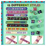 120 Pcs Hispanic Heritage Month Slap Bracelets Bulk Wristbands Hispanic Heritage Month Decorations Latin American Spanish Party Accessories Gifts Reward for Classroom School Home Office