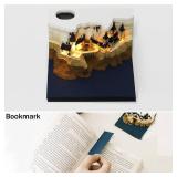 2026 Desk Calendar Colorful Christmas Tree with Light, 3D Memo Pad Non-Stick Sticky Notes Calendar for School Office Home Stress Relief (Magic Castle)