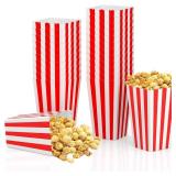 Goiio 36 Pcs Popcorn Boxes, Mini Paper Popcorn Box, Container for Movie Night Decorations, White and Red Stripes