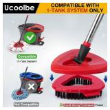 Spin Mop Scrub Brush for O-Cedar EasyWring 1 Tank System, Scrubber Brush Replacement Head with Stiff Bristle, Great for Bathroom, Kitchen, Pool, Glass and Tile Walls, No Include Mop Handle and Base