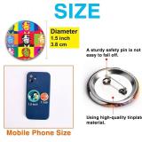 GTOTd American The President Button Pin(18 Pack,1.5 inch) Patriotic Usa Flag 4th of July Gifts Merch Party Supplies Decoration Button for Accessories Art DIY Crafts Decor