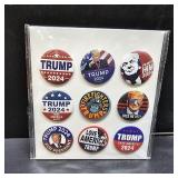 GTOTd American The President Button Pin(18 Pack,1.5 inch) Patriotic Usa Flag 4th of July Gifts Merch Party Supplies Decoration Button for Accessories Art DIY Crafts Decor