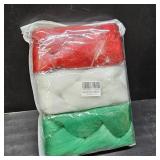 3pcs Jumbo Braiding Hair Extensions 24inch Colored Hair Extensions for Braiding Multicolor Yaki Braids High Temperature Colorful Synthetic Crochet Hair for Christmas