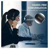 Bluetooth Headset, Wireless Headphone with Microphone, On Ear Bluetooth with USB Dongle for Office Call Center Skype Zoom Meeting Online Class (KH113M)
