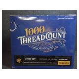 TEXAS LINEN CO. 100% Egyptian Cotton Sheets California King Size Set of 2 - Luxury High Thread Count Egyptian Cotton California King Sheet Set (4 pc, Grey), Silky Soft, Cooling, 16" Deep Pocket Sateen