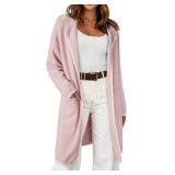 Dokotoo Womens Casual Long Cardigan Sweaters 2025 Winter Coats Fall Jacket Knit Coatigan Outwear with Pockets