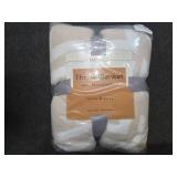 Panku Ultra Soft Cozy Knit Throw Blanket for Couch and Bed, Knitted Luxury Reversible Cozy Warm Fleece Blanket Throw, Plush Fluffy and Fuzzy Geometric Blankets for Gift (50x60 Inches, Beige/Khaki)