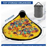 Toy Storage Organizer & Play Mat - Foldable Bin Toys Box Holds Rooms, Building Bricks Toy Storage Basket, Foldable Fabric Bag for Nursery (pink)