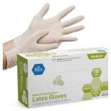 MedPride Powder-Free Latex Exam Gloves, Medium, Box/100