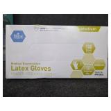 MedPride Powder-Free Latex Exam Gloves, Medium, Box/100
