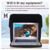 Laptop Sun Shade Laptops Sun Glare Shield Laptop Sunshade Bag for Working Outside Privacy Screen Hood Foldable Shield Cover 12-14
