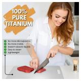 Titanium Cutting Board  100% Pure Titanium Cutting Boards, Dishwasher-Safe, non-slip, reversible Metal Cutting Boards for kitchen Ideal for Meat & Veggies - Indoor and Camp, Extra-Large, 14 x 10 inch