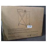 Foldable Metal Laundry Basket with Wheels, 2-Section Laundry Hamper, 37 Gallons (140L), Only 4LB, Removable Liner, Steel Frame with Handle