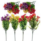 Cabilock Burgundy Flowers Artificial Stems 12pcs Faux Lavender Stems for Indoor Outdoor No Maintenance Flower Decor