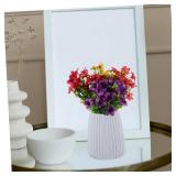 Cabilock Burgundy Flowers Artificial Stems 12pcs Faux Lavender Stems for Indoor Outdoor No Maintenance Flower Decor