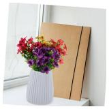 Cabilock Burgundy Flowers Artificial Stems 12pcs Faux Lavender Stems for Indoor Outdoor No Maintenance Flower Decor