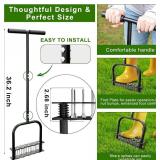 Lawn Aerator Tool with Removable Spikes | Manual Core Aerator Tool for Small Lawns, Compact Soil | Lawn Care Equipment & Automatic Dirt and Leaf Clean Design