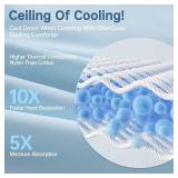 Cooling Comforter Oversized King for Hot Sleepers, 108"x90" Summer Cooling Blanket for Night Sweats, Silk Soft Lightweight Breathable All-Season Blue Cooling Quilt Blanket