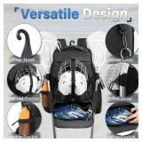 Himal Outdoors Lacrosse Bag with Helmet Storage- Premium Lacrosse Backpack with Two Stick Holder- Extra Large Separate Shoe Compartment-Zipper Pocket & Towel Ring and Padded Shoulder Straps