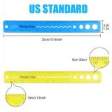 30CM/12inch Unbreakable Clear Rulers Double Scale Bendable Flexible Rubber Rulers Transparent Shatterproof Straight Plastic Ruler,8"/20CM Folding Rulers School,Classroom,Office Kids/Adults(4PCS)