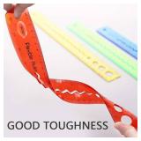 30CM/12inch Unbreakable Clear Rulers Double Scale Bendable Flexible Rubber Rulers Transparent Shatterproof Straight Plastic Ruler,8"/20CM Folding Rulers School,Classroom,Office Kids/Adults(4PCS)