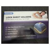Bed Sheet Holders with Lock Strips, Easy Installation Fit All Beds, Fitted Sheet Holders Keep Your Sheet Firm and Tight, Durable Material