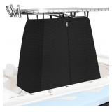 Heavy Duty Outdoor Boat Console Covers,900D Waterproof UV Resistant Anti-Fading T Top Center Console Boat Cover, Center Console Cover Boat for Boat Center Console,72"L x 47"W x 71"H (Black)