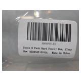 Sooez 6 Pack Double Layer Pencil Box, Plastic Pencil Case Holder with Latch, Clear Crayon Box Marker Organizer, Large Craft Storage Boxes, Stackable Storage Containers for Art School Supplies