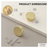 Goldenwarm 24 Pack Brushed Gold Cabinet Knobs for Dresser Drawer Knob for Hardware Handles and Pulls for Kitchen Drawers Zinc Alloy