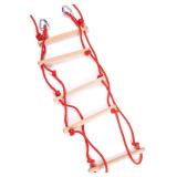 Rope Ladder for Kids, Wooden Climbing Rope Ladder with Two Hooks, Hanging Swing Set Accessories for Outdoor and Indoor Kids Climbing Game, Playground Accessories