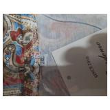 Soesdemo Tank Top for Women Boho Blue Printed Keyhole V Neck Sleeveless Summer Casual Loose Fit Cute Basic Shirt Blouse for Business/Party/gonging Out