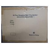 10-Tier Wall File Organizer, Mesh Mail Organizer Wall Mounted Paper Document Holder, Vertical Magazine Rack, Metal Hanging Clipboard Storage Basket for Office Home School Organization, Black