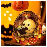 Ghost Bubble Bath Lamp, Bathtub Ghost Night Lights for Christmas&Halloween Decor, Reading Books Nightlight, LED Night Light for Bathroom Decor, Ghost-Themed Bathtub Lamp for Halloween&Xmas Party(2pcs)